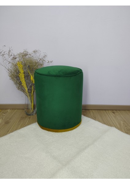 Yeşil Baybface Kumas Ayak Ucu Pufu ,antre Pufu ,dekoratif Puf ,makyaj Pufu ,kapıönü Pufu