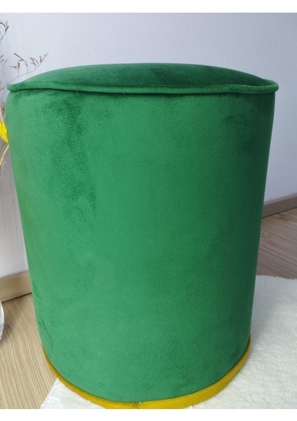 Yeşil Baybface Kumas Ayak Ucu Pufu ,antre Pufu ,dekoratif Puf ,makyaj Pufu ,kapıönü Pufu modelleri