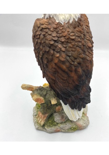 Veronese Kel Kartal Figürü, Renkli El Boyaması, Dekoratif Heykel 13 x 9,5 x 22 cm