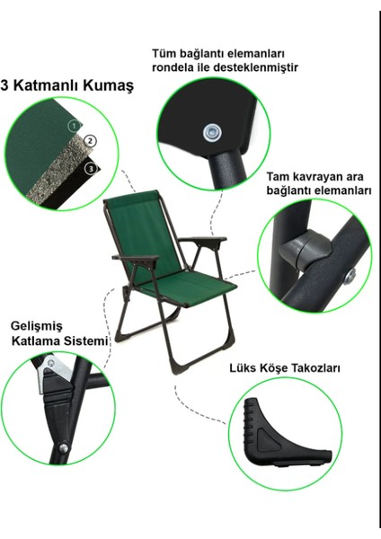 Kamp Sandalyesi Katlanır Piknik Sandalyesi