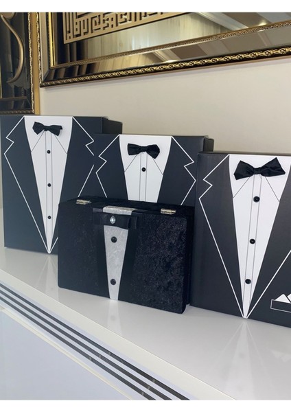 4’lü Damat Bohça Seti Havlu Hediyeli