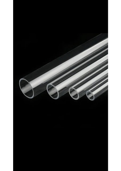 Akrilik Yuvarlak Boru Şeffaf 50/46 (50MM Dış Çap) (46MM Iç Çap ) (50 cm Uzunluk)