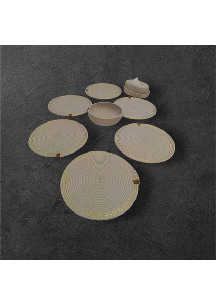 Tuğba Hand Made supla Runner.6 Kişilik 8 Parça Supla Takımı Amerikan Servisi Sofra Düzenleyici modelleri