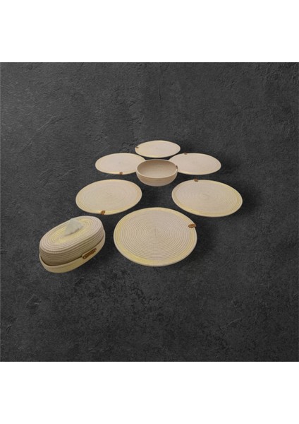 Tuğba Hand Made supla Runner.6 Kişilik 8 Parça Supla Takımı Amerikan Servisi Sofra Düzenleyici fırsatları