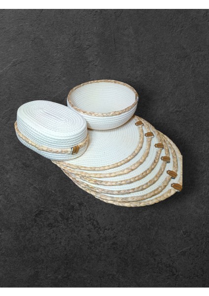 Tuğba Hand Made supla Runner.6 Kişilik 8 Parça Supla Takımı Amerikan Servisi Sofra Düzenleyici fiyatları