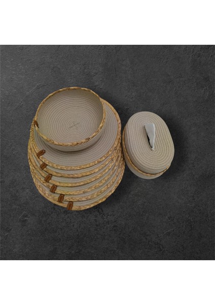 Tuğba Hand Made supla Runner.6 Kişilik 8 Parça Supla Takımı Amerikan Servisi Sofra Düzenleyici fırsatları