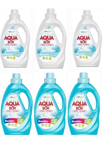 Sıvı Çamaşır Deterjanı Beyazlar Için 3 Adet 99 Yıkama+ Renkliler Için 3 Adet 99 Yıkama