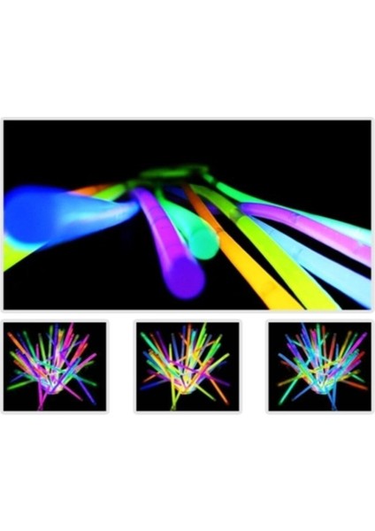 Glow Stick 20 cm Fosforlu Kırılan Çubuk (10 Adet)
