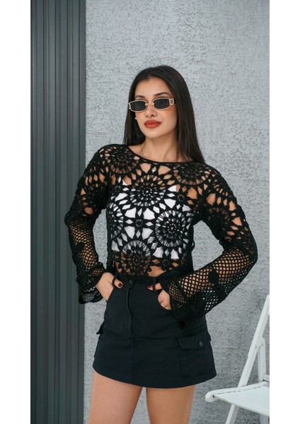 Kadın Standart Beden Tığ Işi Dantel Bluz modelleri