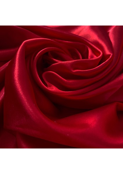 Kırmızı Saten Kumaş 150 cm En ( Ithal Saten )