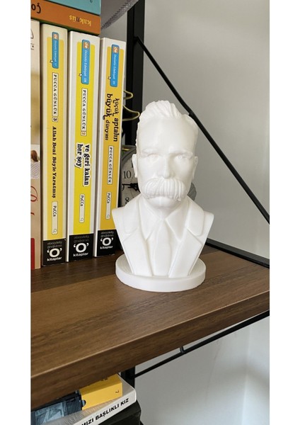 Friedrich Nietzsche Büst Niçe Büst Dekoratif Biblo Kitaplık Dekor 15 cm