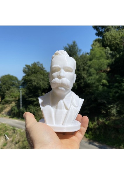 Friedrich Nietzsche Büst Niçe Büst Dekoratif Biblo Kitaplık Dekor 15 cm indirimleri