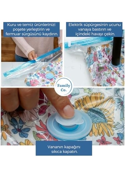 Co. Vakumlu Hurç Poşet Setleri 5 Parça 50X70-2, 60X80-2, 80X100-1