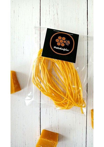 Metrashop (3 Metre) Çapı 1 cm ile 4 cm Arası Mumlar Için Balmumu Sıvanmış, Balmumu Kaplı FITIL Pamuk Ipi