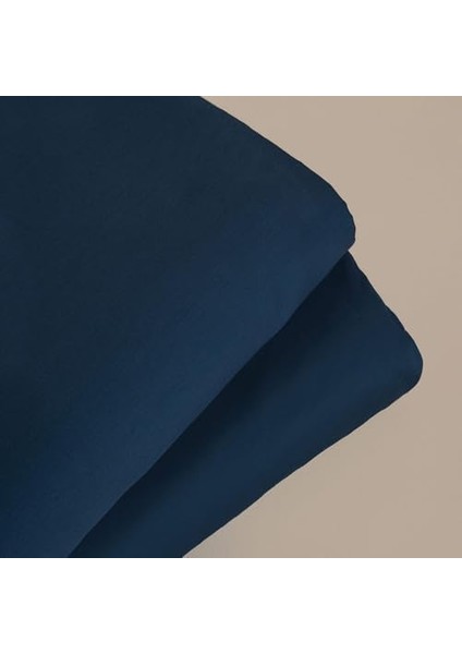Metrashop Çift Kişilik Lastikli Çarşaf Marin Mavi 160 x 200 cm
