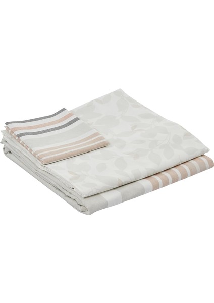 Metrashop 1000042480002 Melanie Ranforce Tek Kişilik Nevresim Takımı, Taş, Dolu