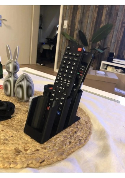 3 Gözlü Kumandalık Televizyon Uydu Alıcısı Klima Kumandası Tutucu Kumanda Düzenleyici DLC3DDESIGN