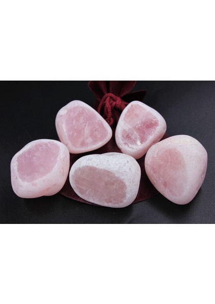 Pembe Kuvars Taşı Işlenmemiş Doğal Taş Ham Kütle Mat Kaya 40/70 gr