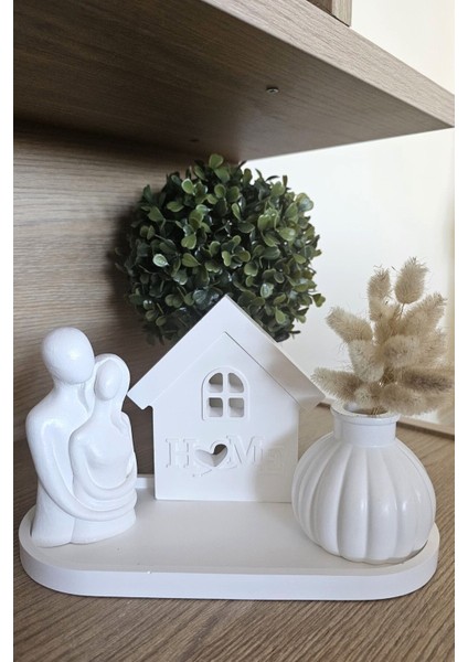 Bohem Tarz Dekoratif Biblo 4'lü Set- Sevgili Çift Figürlü Vazo Set- Home fiyatları