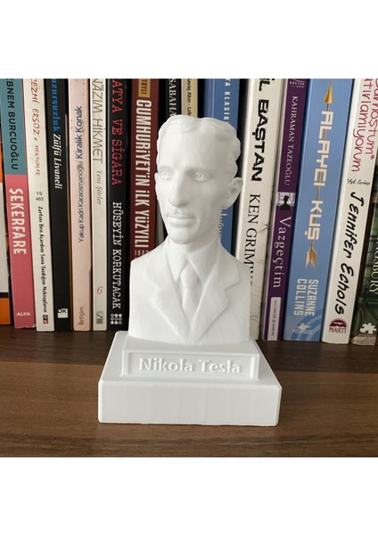 Nikola Tesla Büstü Dekoratif Obje Kitaplık Dekor Hediyelik Biblo modelleri