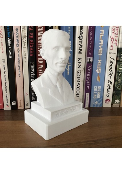 Nikola Tesla Büstü Dekoratif Obje Kitaplık Dekor Hediyelik Biblo fırsatları