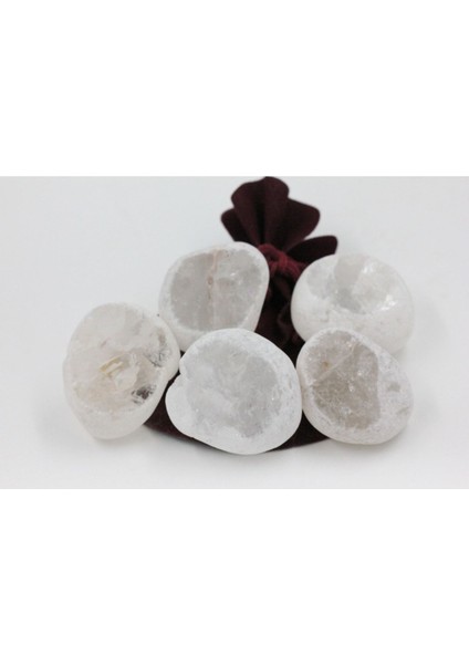 Kristal Kuvars Taşı Işlenmemiş Doğal Taş Ham Kütle Mat Kaya 40/70 gr modelleri