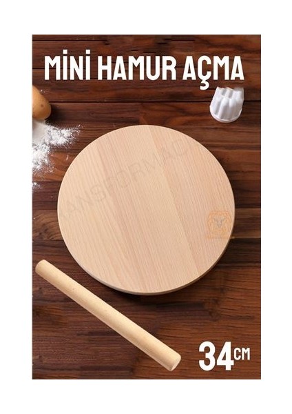 Winwinstore 34 cm Merdaneli Hamur Açma Masası