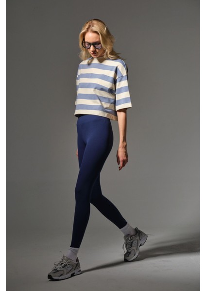 Yüksek Bel, Fitilli, Toparlayıcı Interlok Beli Lastikli Örme Kadın Tayt @tivoli modelleri