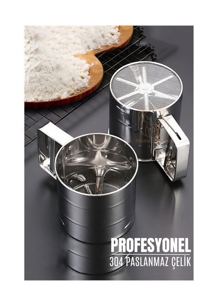 Winwinstore Un Eleği Nişasta Kakao Un Dağıtıcı Elek 304 Paslanmaz Çelik