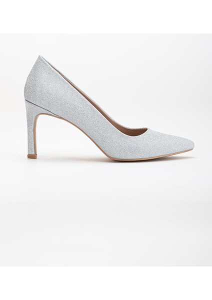Kadın Ince Topuklu Stiletto Gümüş Parlak Malzeme Aynalı Jurdan modelleri