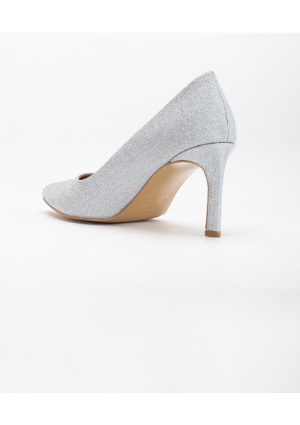 Kadın Ince Topuklu Stiletto Gümüş Parlak Malzeme Aynalı Jurdan indirimleri