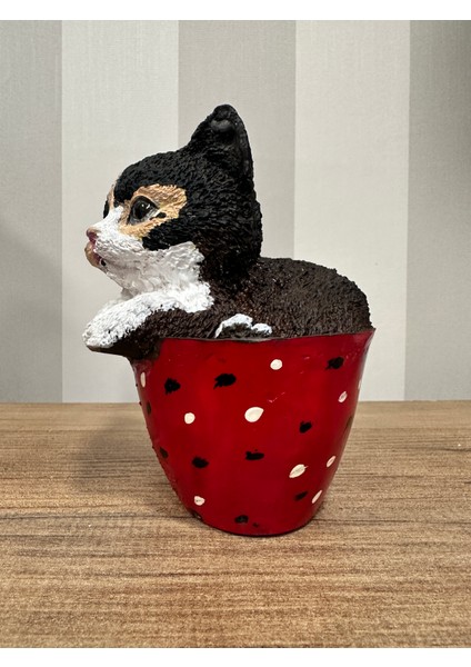 Fincandaki Kedi, Dekoratif Tasarım Obje, Kedi Biblosu modelleri