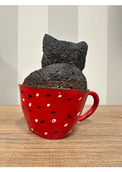 Fincandaki Kedi, Dekoratif Tasarım Obje, Kedi Biblosu fırsatları