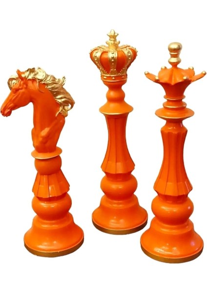 Dekoratif Satranç Biblo Turuncu