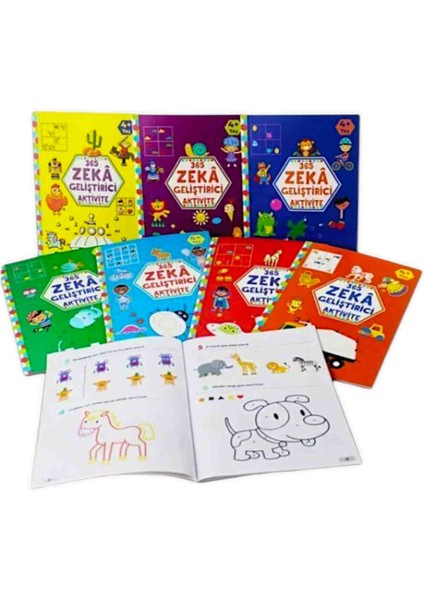 Zeka Geliştirici Aktivite Seti 8 Kitap 4 Yaş ve Üzeri Çocuklar Için