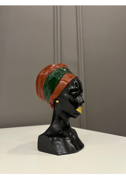 Afrikalı Şık Kadın Biblo Heykel Dekoratif Objeler fiyatları