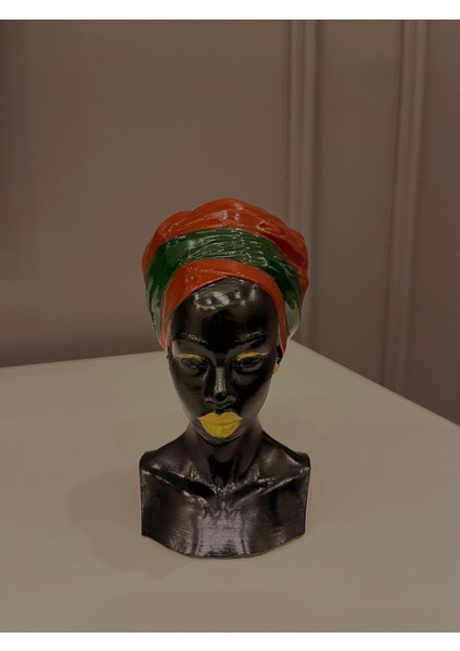 Afrikalı Şık Kadın Biblo Heykel Dekoratif Objeler modelleri