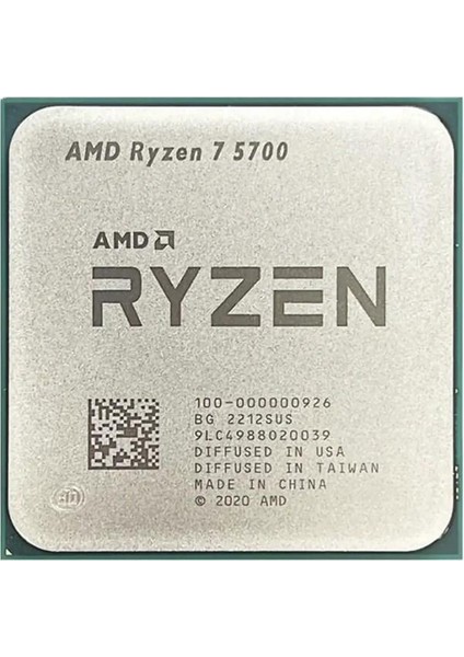 Ryzen 7 5700 20MB 8çekirdekli VGA Yok Am4 65W Kutusuz+Fansız