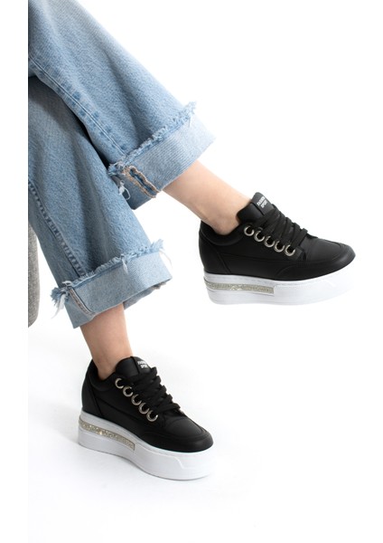 Dora Gizli Ökçe Yüksek Taban Bağcıklı Kadın Spor Ayakkabı Sneaker modelleri