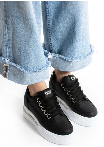 Dora Gizli Ökçe Yüksek Taban Bağcıklı Kadın Spor Ayakkabı Sneaker fırsatları