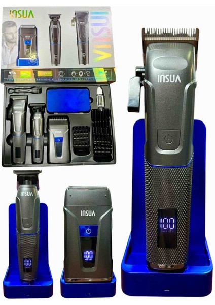 INSUA HK-1400 Saç-Sakal-Vücut-Ense-Günlük Tıraş Makinesi Seti berber