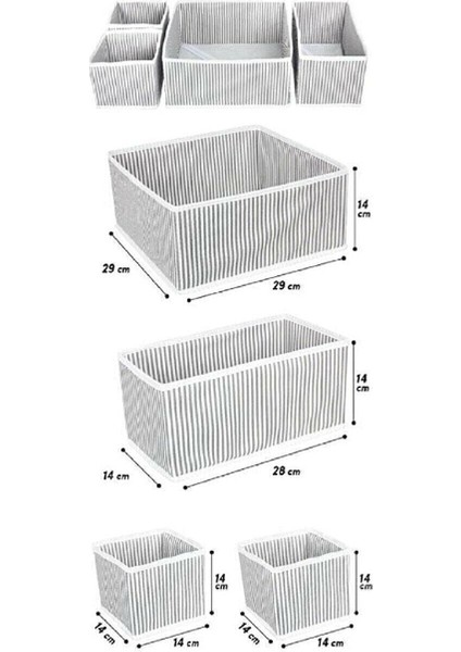 Çekmece Düzenleme Kutu Seti Organizer 4lü Set (4767) - Lisinya