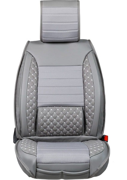 Seat Ateca Yarı Deri Platin Serisi Oto Koltuk Kılıfı Tam Set Gri