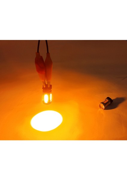 2 Adet PW24W LED 30 Ledli Mercekli Gündüz Far Ledi Turuncu