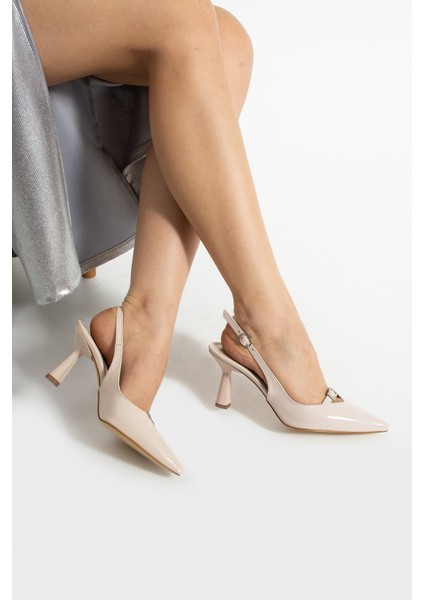 Kalimera Arkası Açık Aksesuarlı Kadın Topuklu Ayakkabı fiyatları