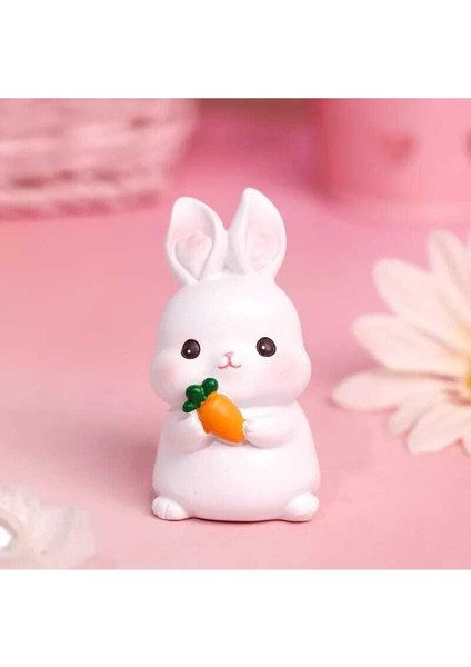 2'li Tavşan Teraryum Obje Teraryum Süsü Biblo Teraryum Malzemeleri