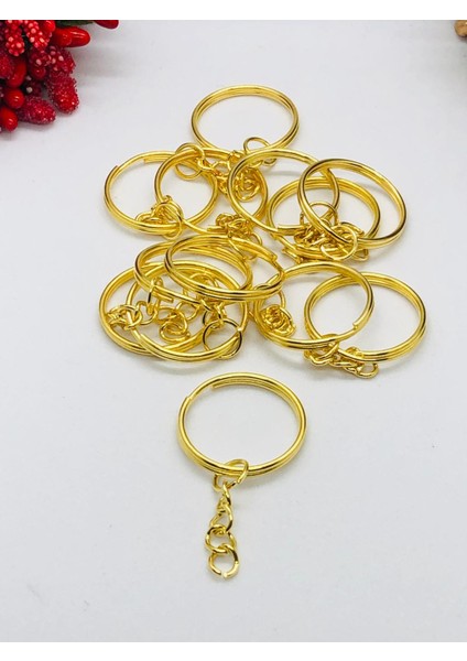 25 mm Anahtarlık Halkası Zincirli Anahtarlık Aparatı Paslanmaz Dayanıklı Nikel Kaplama 20 Adet fiyatları