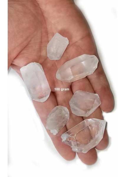 Doğal Kristal Kuvars Piramit Uçlar - 100 Gram