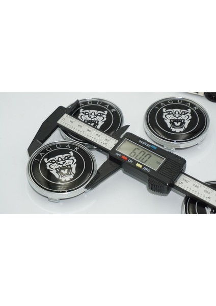 Jaguar Panter Siyah Jant Göbeği Kapak Seti 60MM