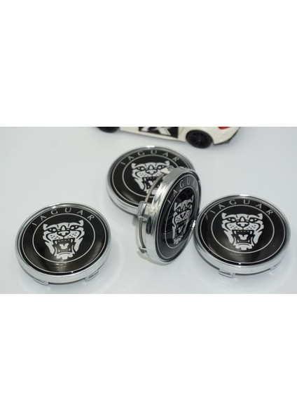 Jaguar Panter Siyah Jant Göbeği Kapak Seti 60MM